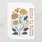 Boho Christlich Inspiration wächst im Glauben Einladung (Vorne/Hinten)