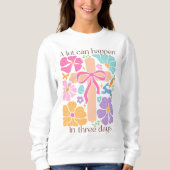Boho Christlich Osterkkreuz Sweatshirt (Vorderseite)