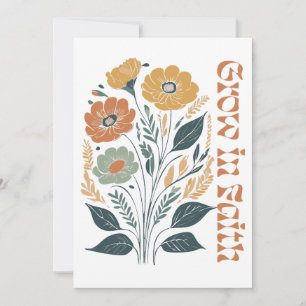 Boho Christliche Inspiration Wachse im Glauben Einladung