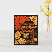 Boho Christlicher Herbst Thanksgiving Bist du Fall Karte (Gelbe Blume)