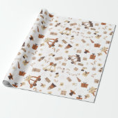 Boho Christmas Car und Tree Geschenkpapier (Ungerollt)