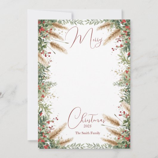 Boho Christmas Card Einladung (Vorderseite)