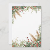 Boho Christmas Card Einladung (Rückseite)