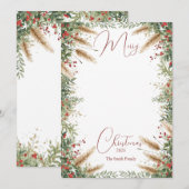 Boho Christmas Card Einladung (Vorne/Hinten)