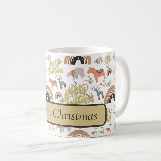 Boho Christmas Drinking Kaffeetasse (VorderseiteRechts)