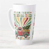 Boho Christmas Farm Fresh Trees Truck Milchtasse (Linke Ecke)