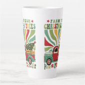 Boho Christmas Farm Fresh Trees Truck Milchtasse (Vorderseite)