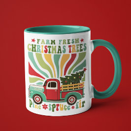 Boho Christmas Farm Fresh Trees Truck Tasse