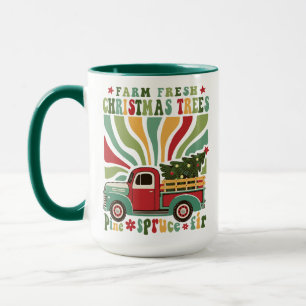 Boho Christmas Farm Fresh Trees Truck Tasse