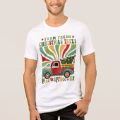 Boho Christmas Farm Fresh Trees Truck Tri-Blend Shirt (Vorderseite)