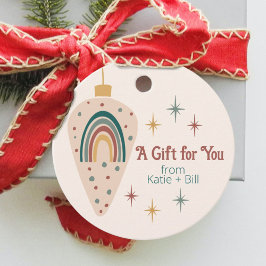 Boho Christmas Favor Tags Geschenkanhänger