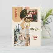 Boho Christmas Foto Retro Holiday (Stehend Vorderseite)