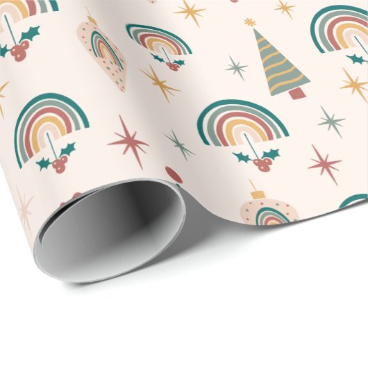 Boho Christmas Geschenkpapier (Rolleneckpunkt)
