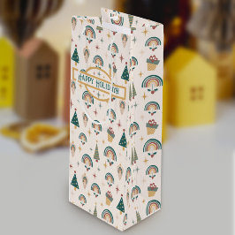 Boho Christmas Geschenktasche Geschenktüte Für Weinflaschen