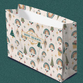 Boho Christmas Geschenktasche Große Geschenktüte