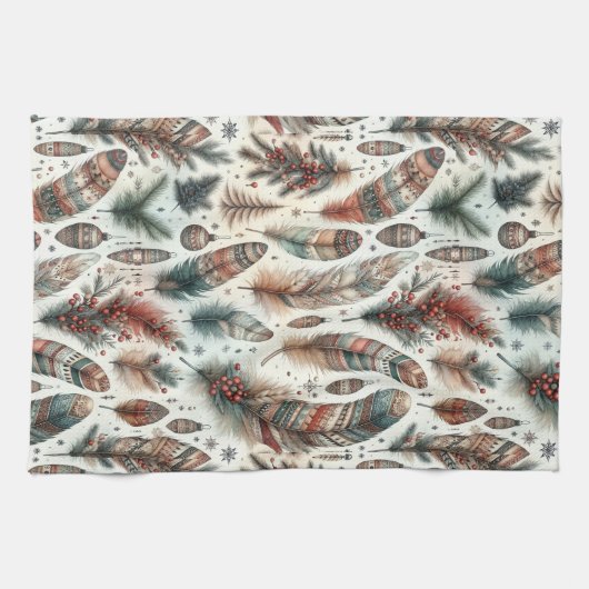 Boho Christmas Geschirrtuch (Horizontal)