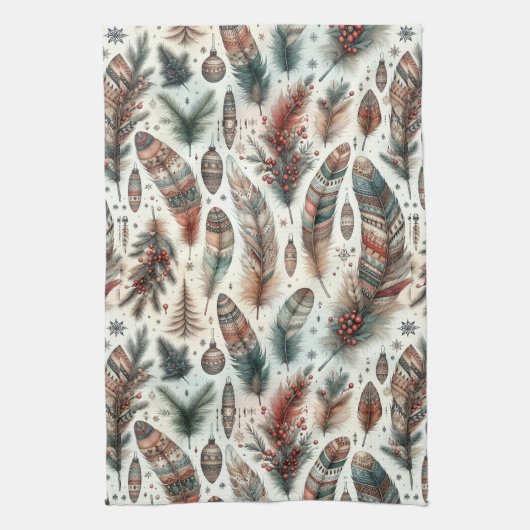 Boho Christmas Geschirrtuch (Vertikal)