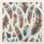 Boho Christmas Glasuntersetzer (Vorderseite)