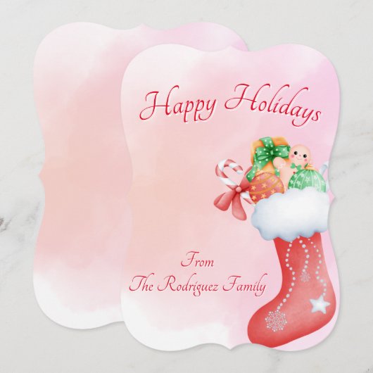 BOHO CHRISTMAS GREETING CARD EINLADUNG (Vorne/Hinten)