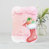 BOHO CHRISTMAS GREETING CARD EINLADUNG (Stehend Vorderseite)