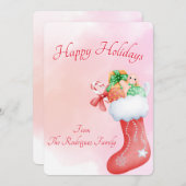 BOHO CHRISTMAS GREETING CARD SAVE THE DATE (Vorne/Hinten)