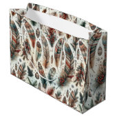 Boho Christmas Große Geschenktüte (Rückseite Schrägansicht)