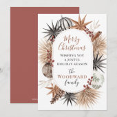 Boho Christmas Gruß Feiertagskarte (Vorne/Hinten)