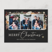 Boho Christmas Holiday Postcard Postkarte (Vorderseite)