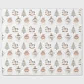 Boho Christmas Joy Holiday Geschenkpapier (Flach)