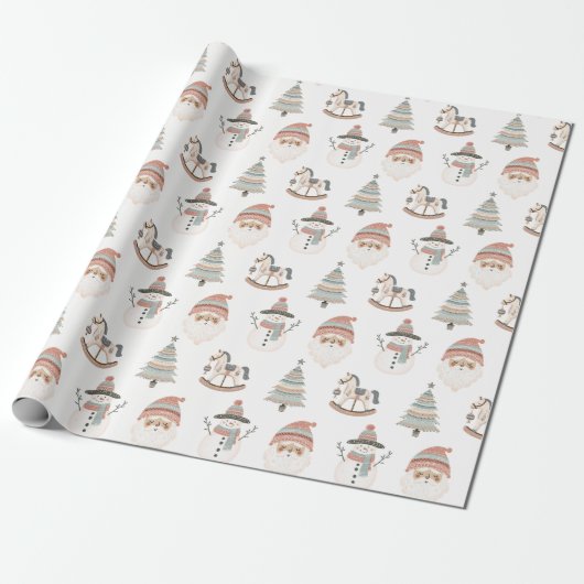 Boho Christmas Joy Holiday Geschenkpapier (Ungerollt)
