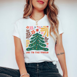 Boho Christmas Joy to The World T-Shirt