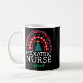 Boho Christmas Leopard Rainbow Pediatric Nurse Squ Kaffeetasse (Links)