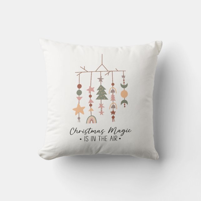 Boho Christmas Magic Festivals Holiday Kissen (Vorderseite)