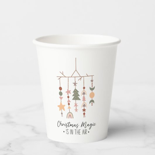 Boho Christmas Magic Festivals Holiday Pappbecher (Vorderseite)