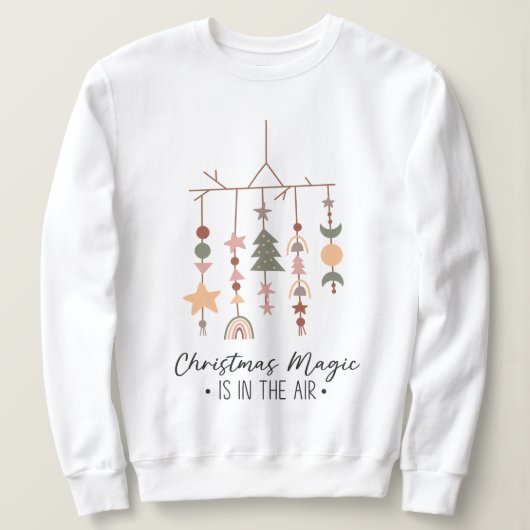 Boho Christmas Magic Festivals Holiday Sweatshirt (Design vorne)
