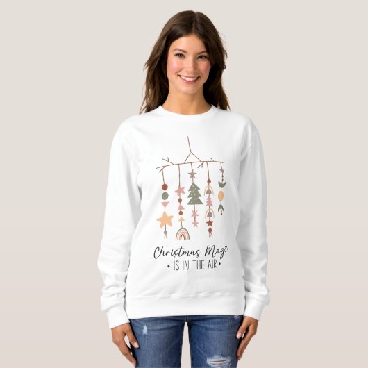 Boho Christmas Magic Festivals Holiday Sweatshirt (Vorne ganz)