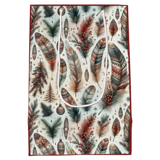 Boho Christmas Mittlere Geschenktüte (Rückseite)