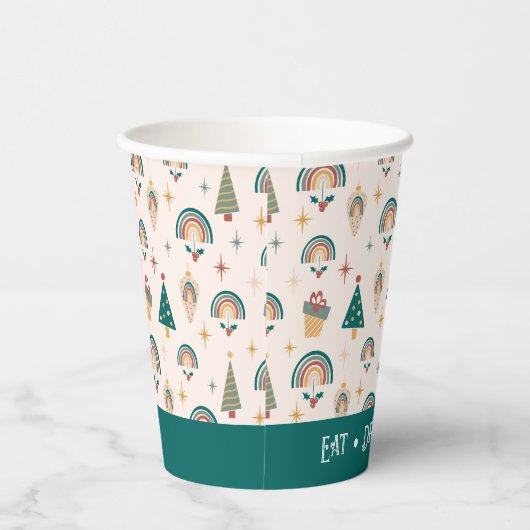 Boho Christmas Paper Cup Pappbecher (Rechts)