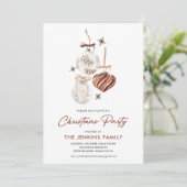 Boho Christmas Party Invitation Einladung (Stehend Vorderseite)