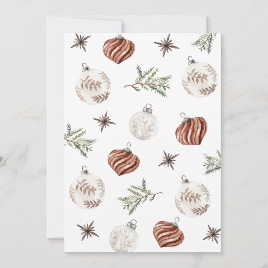 Boho Christmas Party Invitation Einladung (Rückseite)