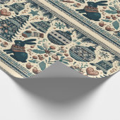 Boho Christmas Pattern Geschenkpapier (Ecke)