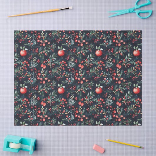 Boho Christmas Pattern Seidenpapier (Basteln)