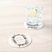 Boho Christmas Personalisiert Runder Pappuntersetzer (Vor Ort)