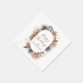 Boho Christmas Personalisiert Serviette (Ecke)