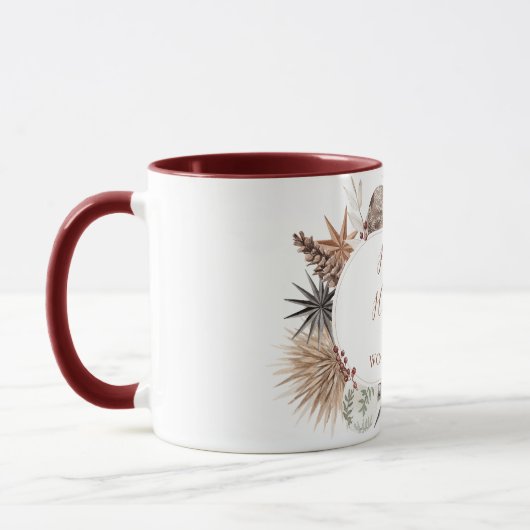 Boho Christmas Personalisiert Tasse (Links)