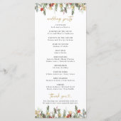 Boho Christmas Pine Tree Lights Elegante Hochzeit Programm (Rückseite)