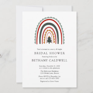 Boho Christmas Rainbow Brautparty Einladung