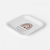 Boho Christmas Rainbow Brautparty Pappteller (Gewinkelt)