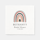 Boho Christmas Rainbow Brautparty Serviette (Vorderseite)