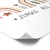 Boho Christmas Rainbow Farbtöne Jingle Poster (Ecke)